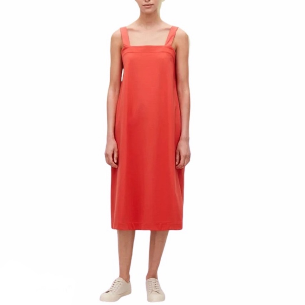 COS Coral Midi Dress